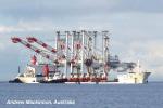 ID 4040 ZHEN HUA 19 (1984/28559grt/IMO 8026907, ex-NEW HORIZON) delivers two canes for DP World, Melbourne, Australia.
